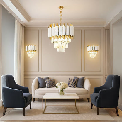 Crystal Chandelier Light VERSAILLES Piccolo, 2xE14, Λευκό Προεπιλεγμένο Εσωτερικό Φωτιστικό τοίχου Τίτλος Alessandro Design