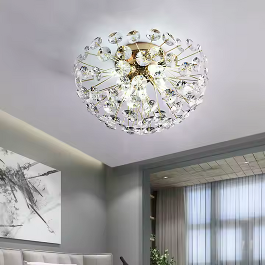 Crystal Chandelier MINUE, 4x G9, Diameter 35cm, Shiny Gold Crystal Chandeliers Προεπιλεγμένος τίτλος Alessandro Design