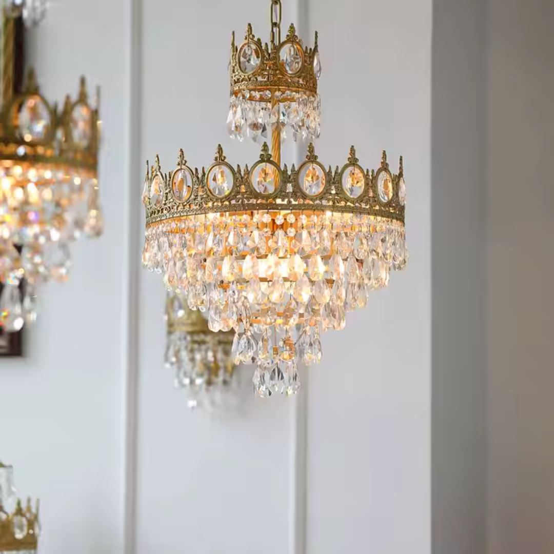 Crystal Chandelier REGALITE Petito, 8XE14, Διάμετρος 45cm, Γυαλιστερό χρυσό, Ρυθμιζόμενο ύψος Κρυστάλλινοι πολυέλαιοι Προεπιλεγμένος τίτλος Alessandro Design