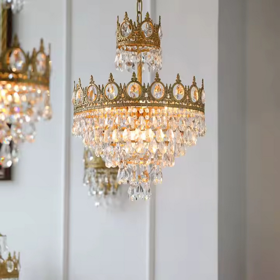 Crystal Chandelier REGALITE Petito, 8XE14, Διάμετρος 45cm, Γυαλιστερό χρυσό, Ρυθμιζόμενο ύψος Κρυστάλλινοι πολυέλαιοι Προεπιλεγμένος τίτλος Alessandro Design