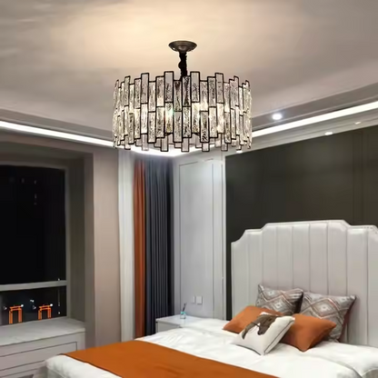 Crystal Chandelier MALBORK Eleganza 8xE14, Διάμετρος 49cm, Μαύρο, Ρυθμιζόμενο Ύψος Crystal Chandeliers Προεπιλεγμένος τίτλος Alessandro Design