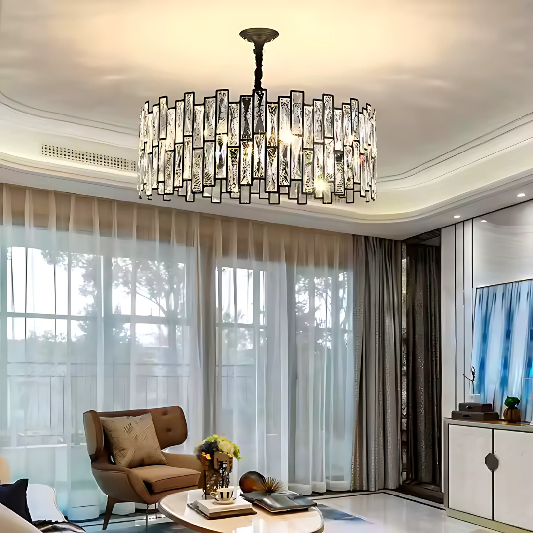 Crystal Chandelier MALBORK Eleganza 8xE14, Διάμετρος 49cm, Μαύρο, Ρυθμιζόμενο Ύψος Crystal Chandeliers Προεπιλεγμένος τίτλος Alessandro Design