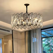 Crystal Chandelier MALBORK Eleganza 8xE14, Διάμετρος 49cm, Μαύρο, Ρυθμιζόμενο Ύψος Crystal Chandeliers Προεπιλεγμένος τίτλος Alessandro Design