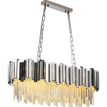 Crystal Chandelier BLOIS Regalis 10xE14, Διάμετρος 80cm, Ασημί, Ρυθμιζόμενο Ύψος Crystal Chandeliers Προεπιλεγμένος τίτλος Alessandro Design