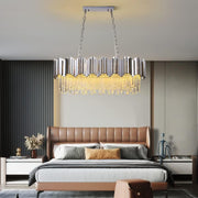 Crystal Chandelier BLOIS Regalis 10xE14, Διάμετρος 80cm, Ασημί, Ρυθμιζόμενο Ύψος Crystal Chandeliers Προεπιλεγμένος τίτλος Alessandro Design