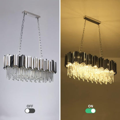 Crystal Chandelier BLOIS Regalis 10xE14, Διάμετρος 80cm, Ασημί, Ρυθμιζόμενο Ύψος Crystal Chandeliers Προεπιλεγμένος τίτλος Alessandro Design