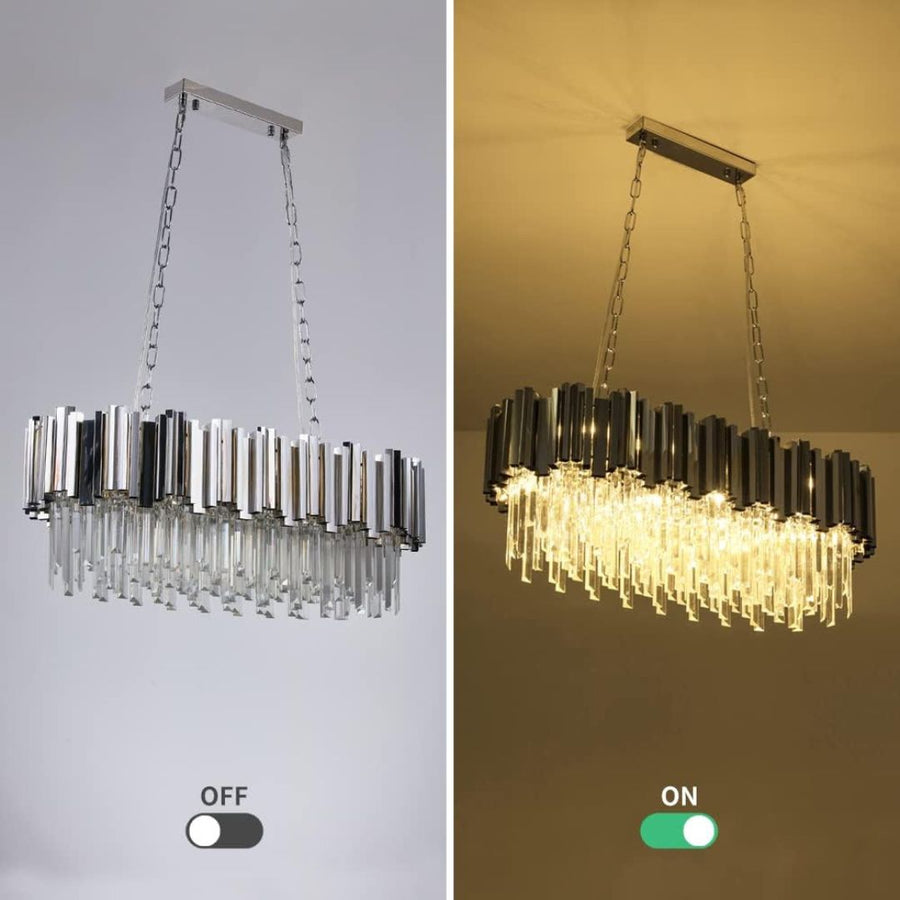 Crystal Chandelier BLOIS Regalis 10xE14, Διάμετρος 80cm, Ασημί, Ρυθμιζόμενο Ύψος Crystal Chandeliers Προεπιλεγμένος τίτλος Alessandro Design