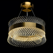 Κρυστάλλινος πολυέλαιος ALHAMBRA Nobile, LED, 52W, Διάμετρος 40cm, Θερμό/Ψυχρό/Ουδέτερο φως, Ρυθμιζόμενο, Ρυθμιζόμενο ύψος, Χρυσό LED Luster με Τηλεχειριστήριο Προεπιλεγμένος τίτλος Alessandro Design