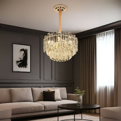 Crystal Chandelier FONTAINEBLEAU Eleganza, 9x E14, Διάμετρος 45cm, Χρυσό, Ρυθμιζόμενο Ύψος Crystal Chandeliers Προεπιλεγμένος τίτλος Alessandro Design