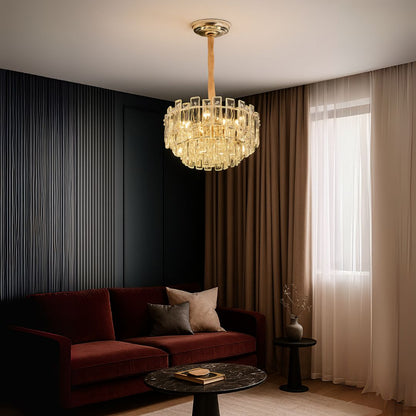 Crystal Chandelier FONTAINEBLEAU Eleganza, 9x E14, Διάμετρος 45cm, Χρυσό, Ρυθμιζόμενο Ύψος Crystal Chandeliers Προεπιλεγμένος τίτλος Alessandro Design