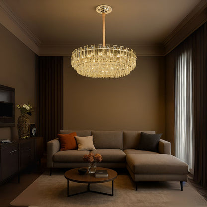 Crystal Chandelier FONTAINEBLEAU Supremo, 15x E14, Διάμετρος 75cm, Χρυσό, Ρυθμιζόμενο Ύψος Crystal Chandeliers Προεπιλεγμένος τίτλος Alessandro Design