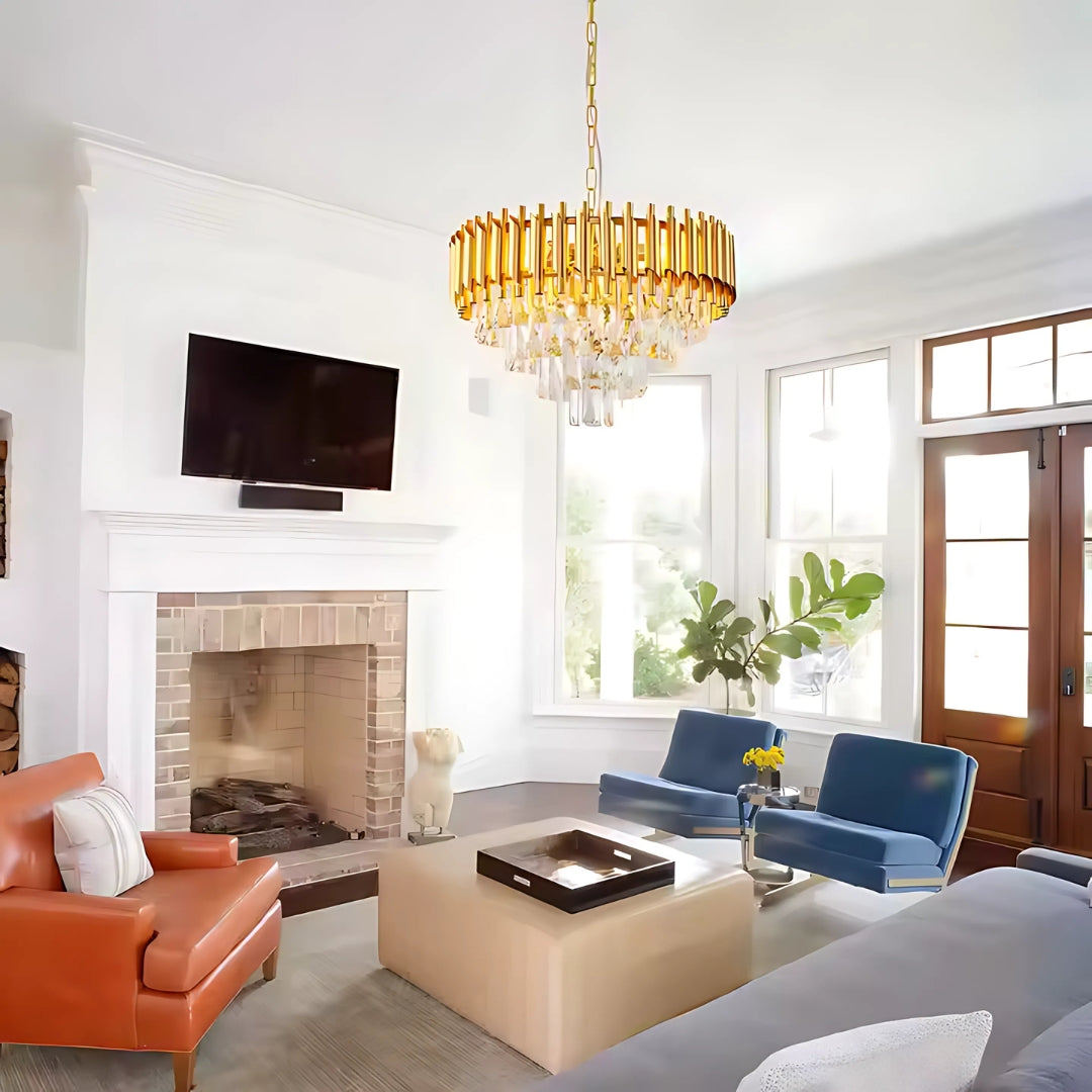 Crystal Chandelier VERSAILLES Magno 8x E14, Διάμετρος 60cm, Χρυσό, Ρυθμιζόμενο ύψος Crystal Chandelier Προεπιλεγμένος τίτλος Alessandro Design