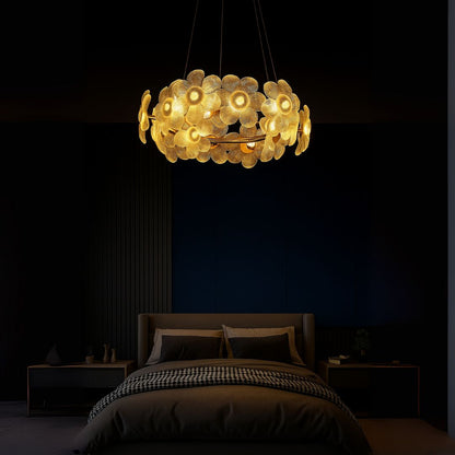 Κρυστάλλινος πολυέλαιος LED, Cadenza Allegro 40W, Διάμετρος 48 cm, Ρυθμιζόμενο Ύψος, Χρυσό, Ζεστό/Ψυχρό/Ουδέτερο φως 3000K/4000K/6000K, Μεταλλικός και κρύσταλλος πολυέλαιος Προεπιλεγμένος τίτλος Alessandro Design