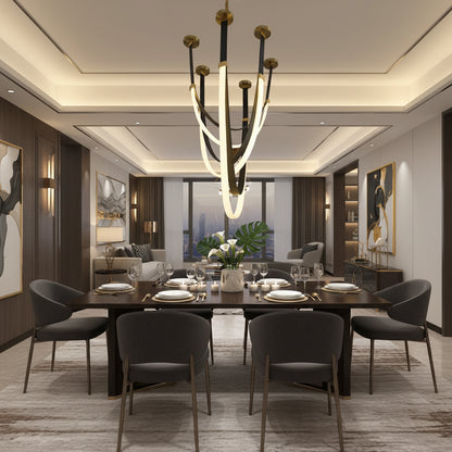 Modern Chandelier, LED, ARIA Largo, 31W, Warm light, Black Modern Chandeliers Προεπιλεγμένος τίτλος Alessandro Design