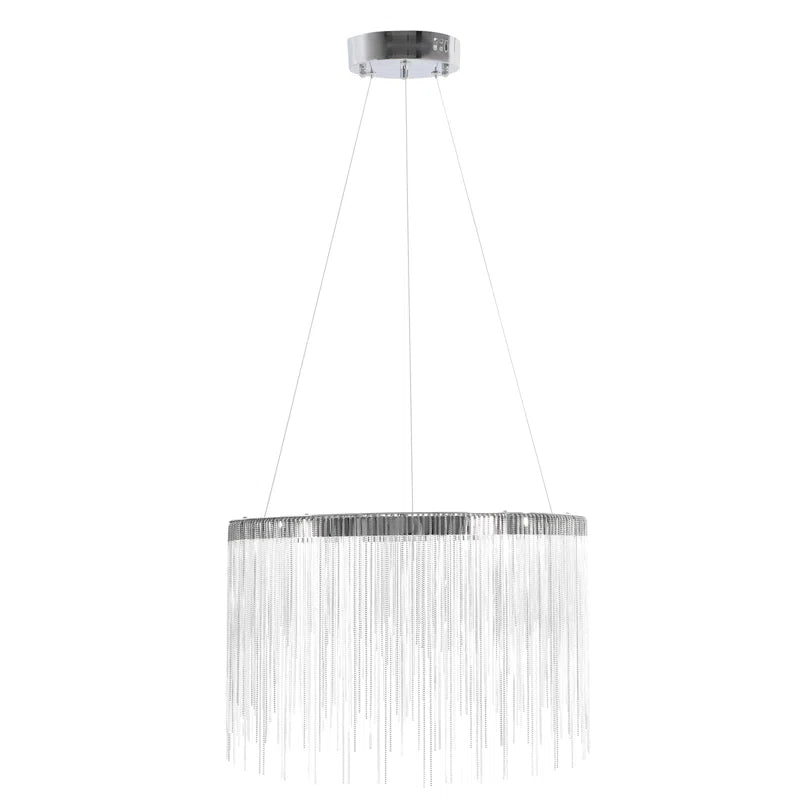 Κρεμαστός πολυέλαιος LED με τηλεχειριστήριο ILLUMINA MAGNUS, 20W, Κρύο/Ζεστό/Ουδέτερο φως, Ρυθμιζόμενο, Ασημί Μοντέρνο Candelabra Προεπιλεγμένος τίτλος Alessandro Design