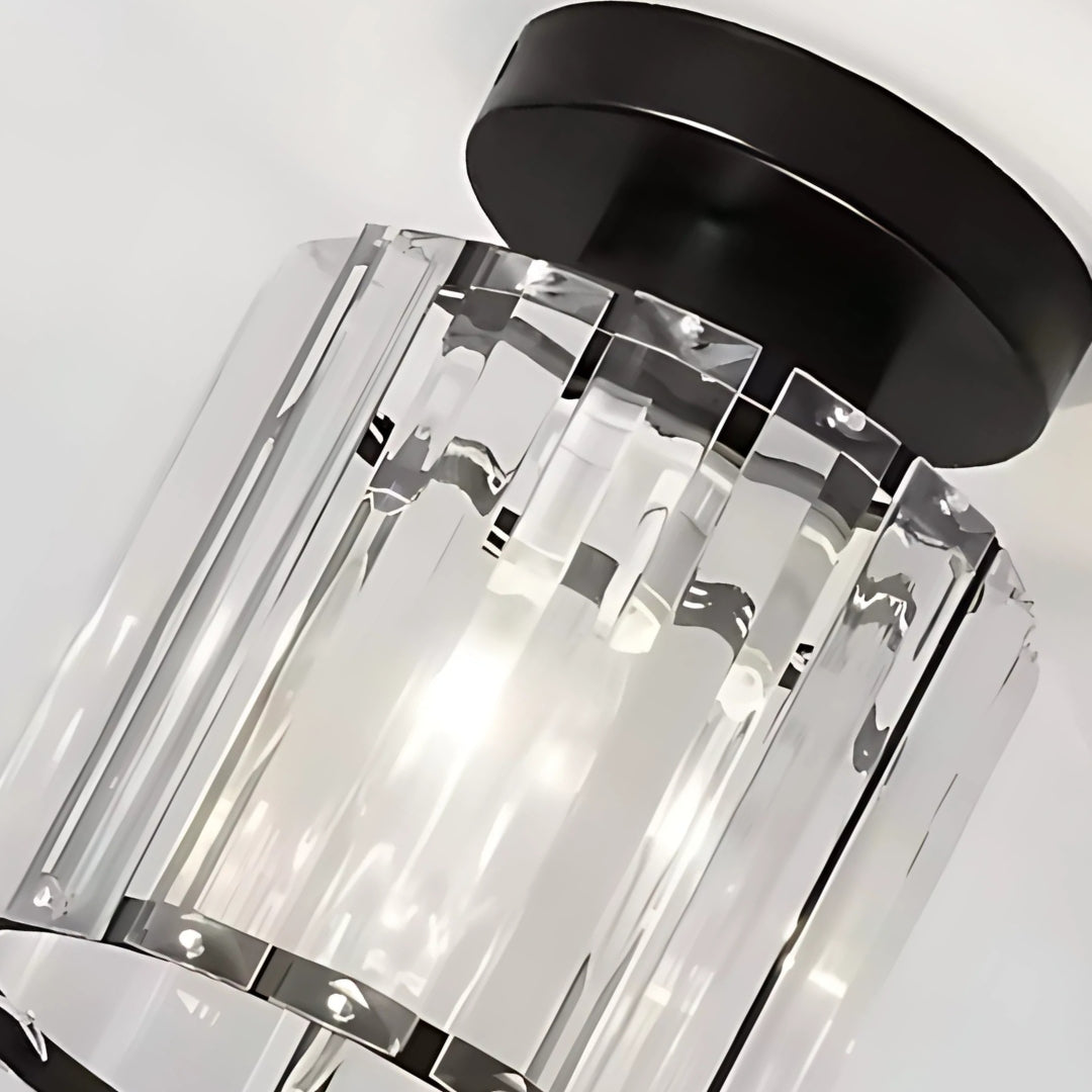 Classic Chandelier, Georgian, 1x E27, Glass Shade, Black, Metal and Glass Classic Chandeliers Προεπιλεγμένος τίτλος Alessandro Design