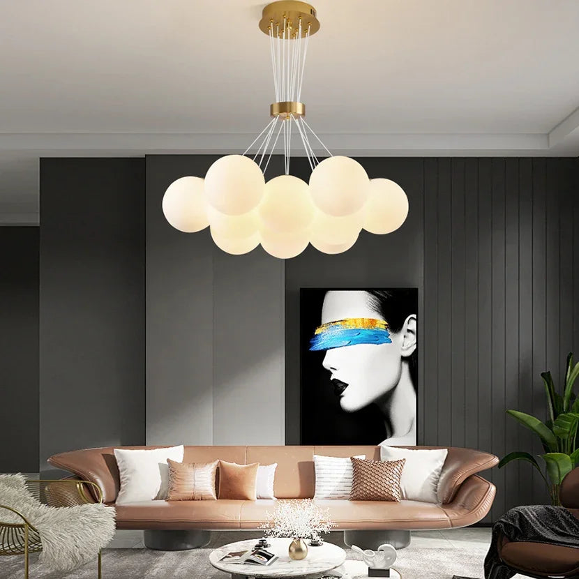 MODERN LOFT Chandelier Bagliore, Globe, 11xE27, Ρυθμιζόμενο ύψος, Gold Modern Chandeliers Προεπιλεγμένος τίτλος Alessandro Design