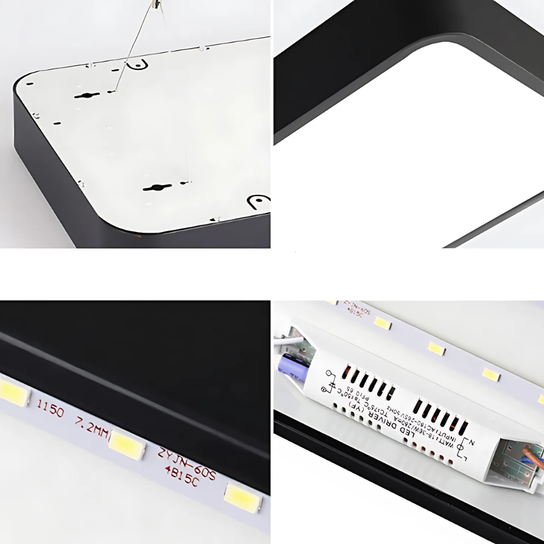 Κρεμαστός πολυέλαιος LED DARIN, 120cm, 23W, Ρυθμιζόμενο ύψος, Cold Light, Black Modern Chandeliers Προεπιλεγμένος τίτλος Alessandro Design