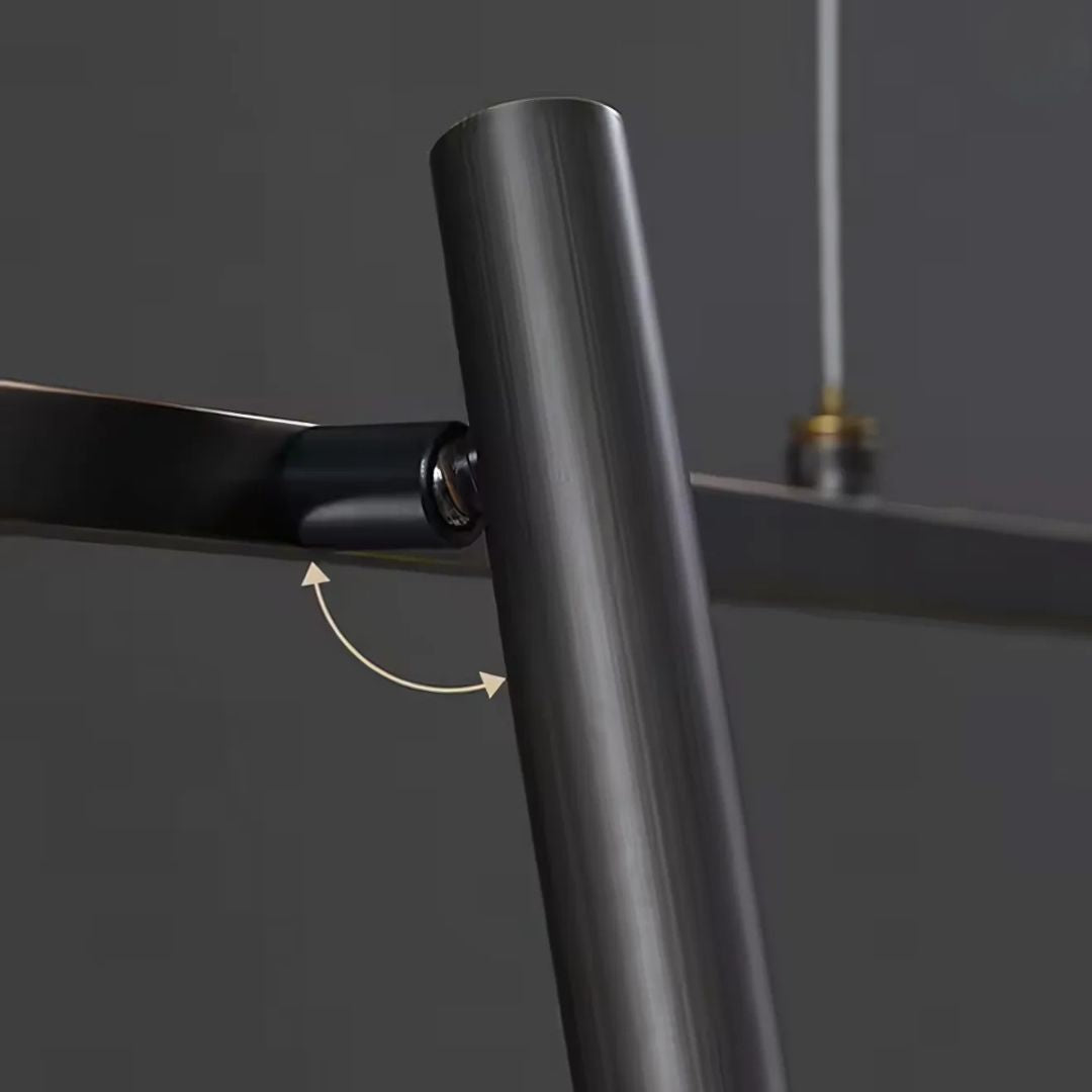 Harman LED Chandelier, 23W, 6 Sources, Neutral Light, Black Modern Chandeliers Προεπιλεγμένος τίτλος Alessandro Design