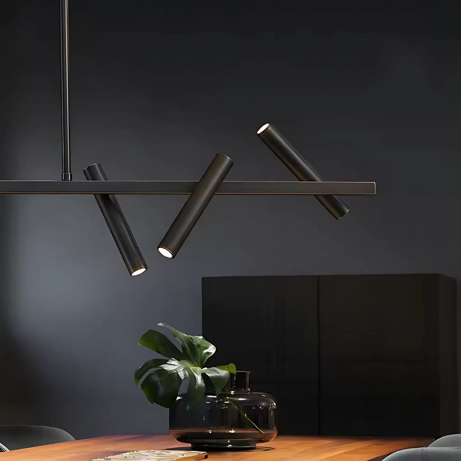 Harman LED Chandelier, 23W, 6 Sources, Neutral Light, Black Modern Chandeliers Προεπιλεγμένος τίτλος Alessandro Design