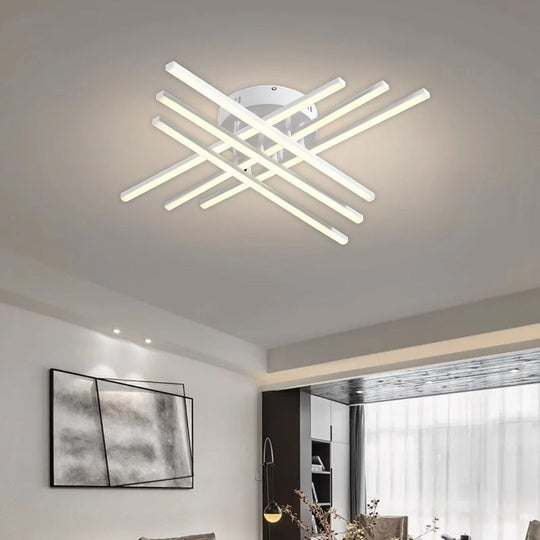 Πολυέλαιος LED με τηλεχειριστήριο, GIO, 81W, Κρύο/Ζεστό/Ουδέτερο φως, Λευκός πολυέλαιος LED με τηλεχειριστήριο Προεπιλεγμένος τίτλος Alessandro Design