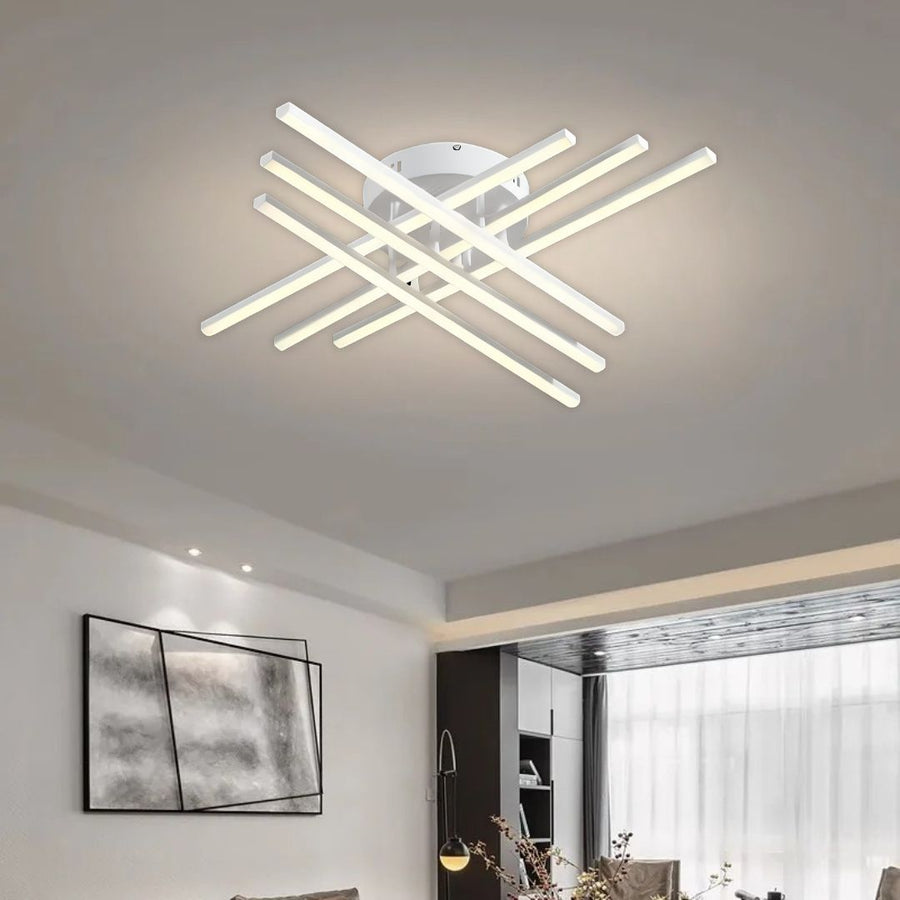 Πολυέλαιος LED με τηλεχειριστήριο, GIO, 81W, Κρύο/Ζεστό/Ουδέτερο φως, Λευκός πολυέλαιος LED με τηλεχειριστήριο Προεπιλεγμένος τίτλος Alessandro Design