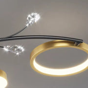Πολυέλαιος LED με Τηλεχειριστήριο KARINA, 65W, 8 Στοιχεία, Θερμό/Κρύο/Ουδέτερο φως, Ρυθμιζόμενο, Χρυσοί πολυέλαιοι LED με Τηλεχειριστήριο Προεπιλεγμένος τίτλος Alessandro Design