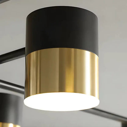 Πολυέλαιος LED με Τηλεχειριστήριο MARIO, 32W, 8 Στοιχεία, Κρύο/Ζεστό/Ουδέτερο φως, Ρυθμιζόμενο, Μαύρο/χρυσό LED Πολυέλαιοι με τηλεχειριστήριο Προεπιλεγμένος τίτλος Alessandro Design