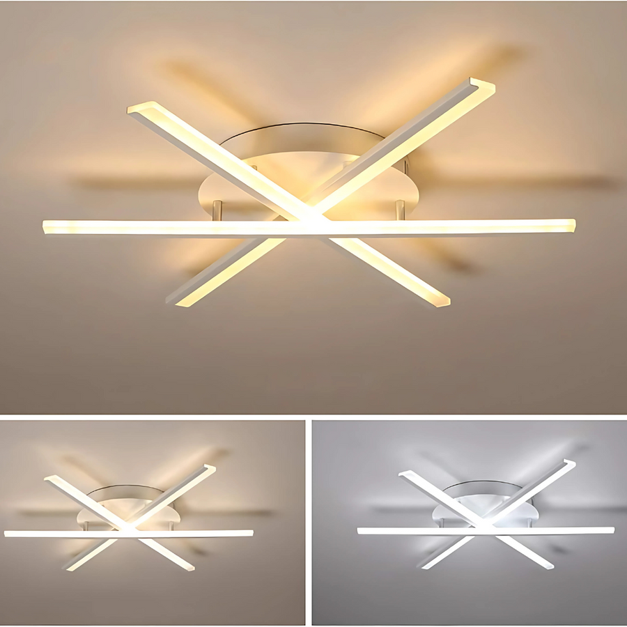 Πολυέλαιος LED με τηλεχειριστήριο ZOE, 40W, Κρύο/Ζεστό/Ουδέτερο φως, Ρυθμιζόμενο, Λευκός πολυέλαιος LED με τηλεχειριστήριο Προεπιλεγμένος τίτλος Alessandro Design