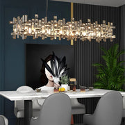 NEXORA Regalis Crystal Chandelier, 10xE14, 78X28cm, Ρυθμιζόμενο ύψος, Κομψή σχεδίαση Crystal Chandeliers Προεπιλεγμένος τίτλος Alessandro Design