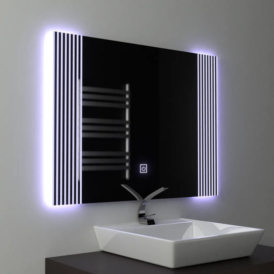 Ορθογώνιος καθρέφτης LED, 80x60 cm, Infinity Frame Basic Touch 1005S-20A Προεπιλεγμένος τίτλος Alessandro Design
