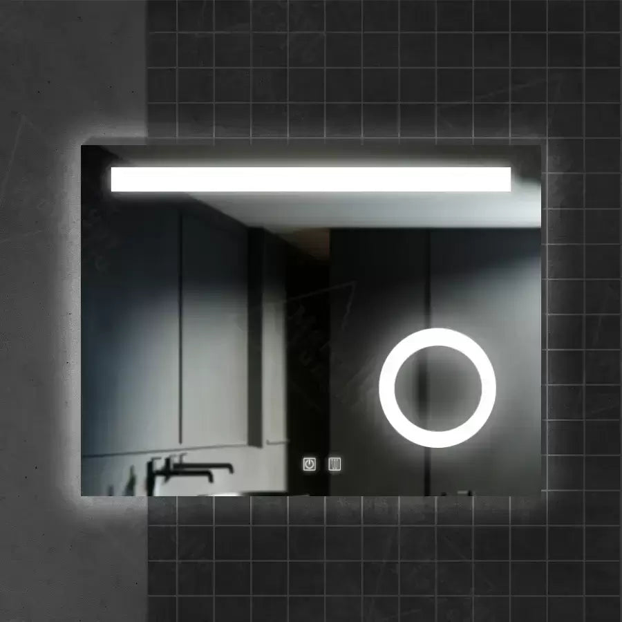 Ορθογώνιος καθρέφτης LED, 65x45 cm, Piano Touch, Demister System, Dimmable Mirrors Korman E Προεπιλεγμένος τίτλος Alessandro Design