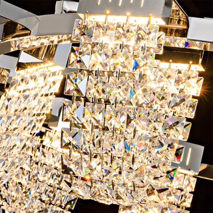 Κρεμαστός πολυέλαιος LED, STRATUS Supremo, κρύσταλλο και μέταλλο, 15W, κρύο/θερμό/ουδέτερο φως 3000K/4000K/6000K, πολυτελής φωτισμός Cristal Candelabra Προεπιλεγμένος τίτλος Alessandro Design