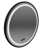LED Στρογγυλός καθρέφτης, 100cm, Celeste Majesté Noir MotionGlow Marcello, Σύστημα Demister, Ρολόι & Θερμόμετρο, Ρυθμιζόμενο