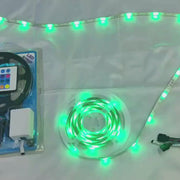 LED Strip Kit 5050 5m με τηλεχειριστήριο, RGB, 10W/m, 5m, IP44
