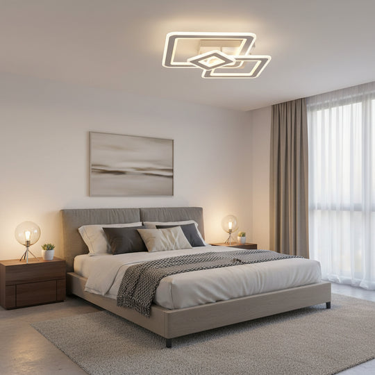 Πολυέλαιος LED Horetensia με τηλεχειριστήριο, 116 W, ρυθμιζόμενο, ζεστό/ουδέτερο/ψυχρό φως, λευκοί πολυέλαιοι LED με τηλεχειριστήριο Προεπιλεγμένος τίτλος Alessandro Design