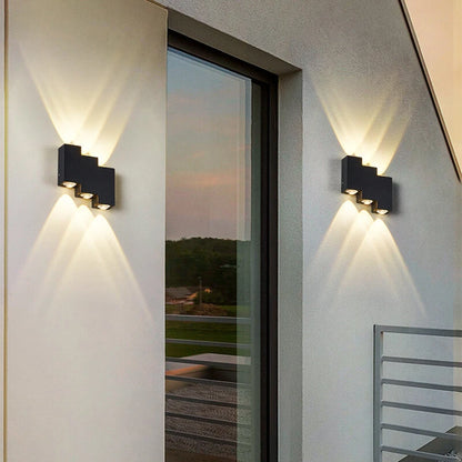 Φωτιστικό τοίχου LED AX232, Outdoor, 6 Sources, 6W, Black, 3000K Φωτιστικά τοίχου εξωτερικού χώρου Προεπιλεγμένος τίτλος Alessandro Design