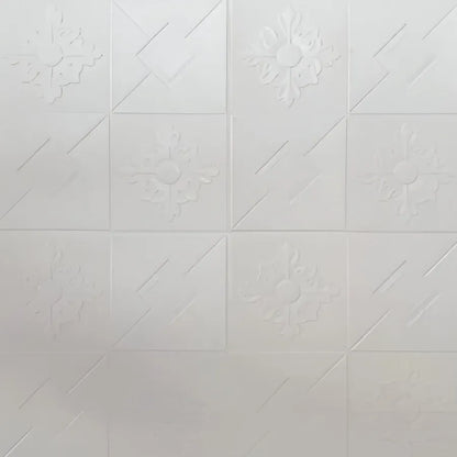 Σετ 10x Αυτοκόλλητη ταπετσαρία 3D Soft Foam, 70cmx70cmx2mm, Λευκή ταπετσαρία 3D Προεπιλεγμένος τίτλος Alessandro Design