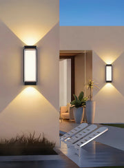 AX217 Φωτιστικό τοίχου LED εξωτερικού χώρου και εσωτερικού χώρου, 2 πηγές x 10W, μεταλλικό, μαύρο, 3000K Φώτα τοίχου εξωτερικού χώρου Προεπιλεγμένος τίτλος Alessandro Design