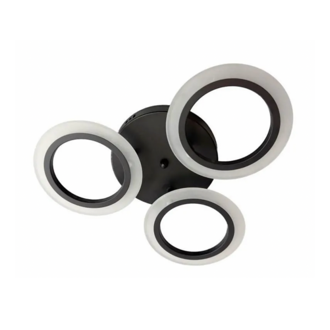 LARGE LED Chandelier 41W, 3 Circles, Cold/Werm/Neutral light, Black LED Chandeliers Προεπιλεγμένος τίτλος Alessandro Design