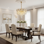 Crystal Chandelier BLOSSOM Magno, 8xE14, 60cm, Shiny Gold, Ρυθμιζόμενο ύψος, Metal and Crystal Crystal Chandeliers Προεπιλεγμένος τίτλος Alessandro Design